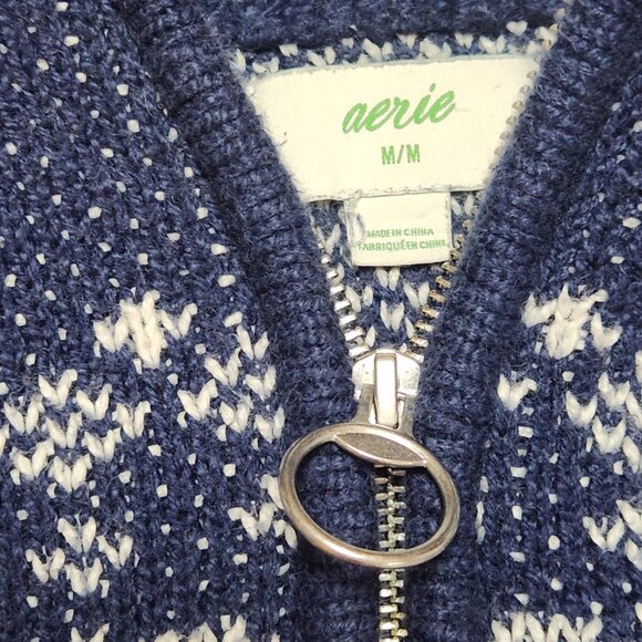 Aerie Knitted "LOVE" Half Zip Oversized Sweater - Picture 4 of 10